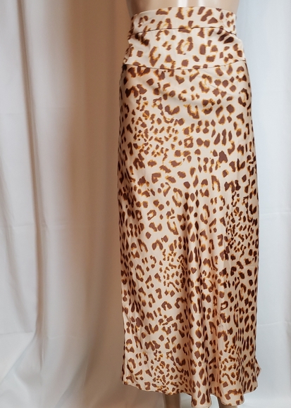 Free People Normani Leopard Print Skirt Size 12 - Picture 2 of 6